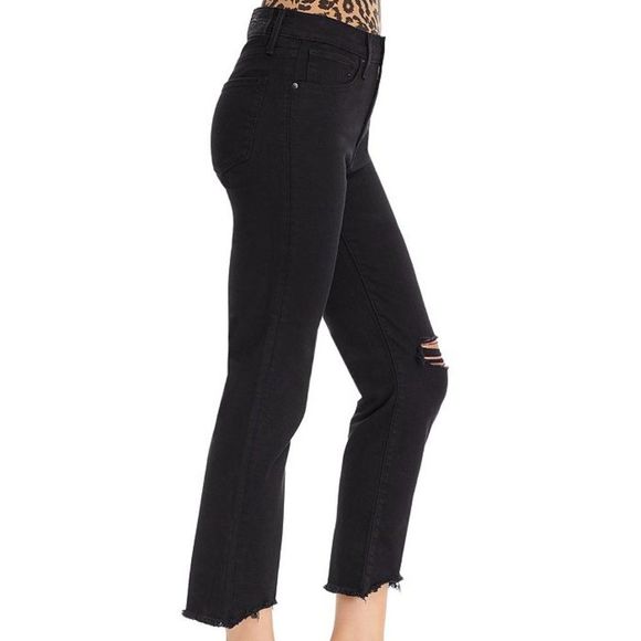LEVI'S 724 Women's High-rise Cropped Straight-leg Jeans In Black Pixel - Picture 3 of 9